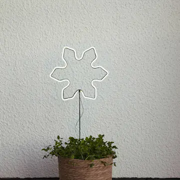 Siluett Star Trading NeonSnowflake Batteridriven Utomhusdekoration LED