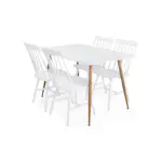 Matgrupp Basic Home Pontus Rektangulärt Matbord 120 cm med 4 Lowa Matstol