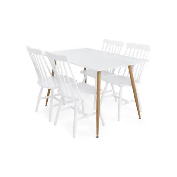 Matgrupp Basic Home Pontus Rektangulärt Matbord 120 cm med 4 Lowa Matstol