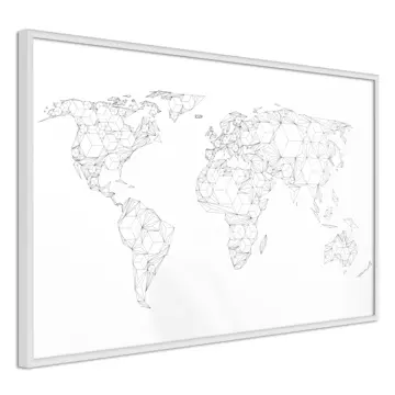 Poster Artgeist Affisch Geometric Map
