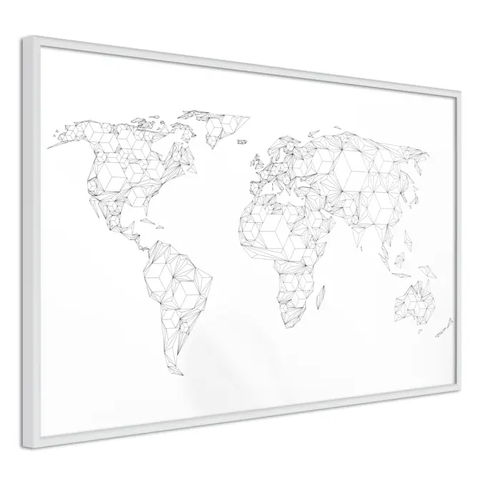 Poster Artgeist Affisch Geometric Map