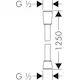 Duschslang Hansgrohe Isiflex 1250 mm