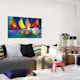 Handmålad Tavla Arkiio Färgfulla Segelbåtar 120x80