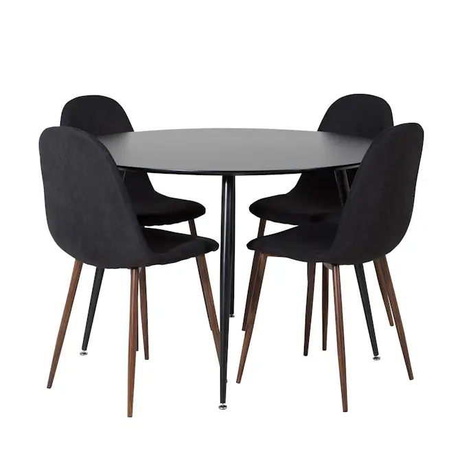 Matgrupp Venture Home Silvia med 4 Pobbie Stolar Runt Polyestertyg