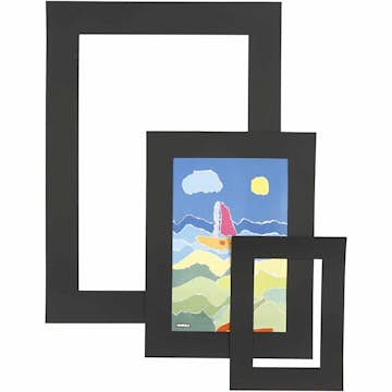 Passepartoutramar Creativ Company Tjocklek 0,4 mm Svart 75 St/1 Förp