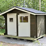 Förråd Luoman Lillevilla Karviainen 6 m² Friggebod Byggsats i Trä med Sadeltak