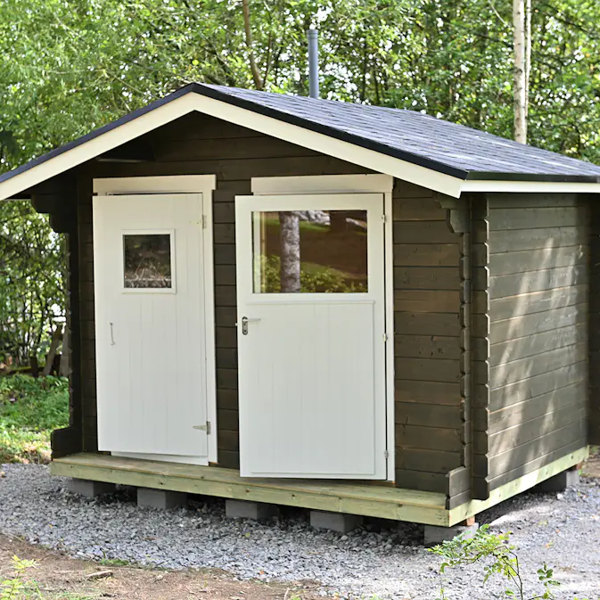 Förråd Luoman Lillevilla Karviainen 6 m² Friggebod Byggsats i Trä med Sadeltak