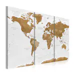 Tavla Arkiio World Map White Poetry