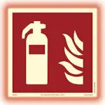 Skylt Systemtext Brandsläckare 200x200 mm Aluminium Supernova+