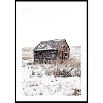 Poster Gallerix Sandhills Cabin In Snow