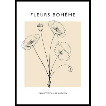 Poster Gallerix Fleurs Boheme