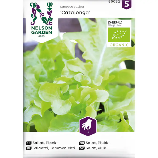 Frö Nelson Garden Sallat Catalonga Organic Plocksallat