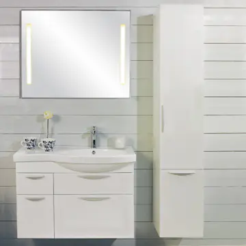 Möbelpaket Noro Ocean 900 Höger Vit Matt Spegel Effect