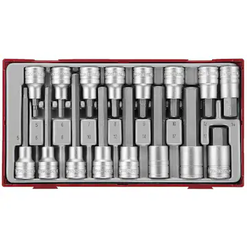 Insex hylsbitssats 16 delar med 1/2 tum fyrkantsfäste Teng Tools TTHEX16