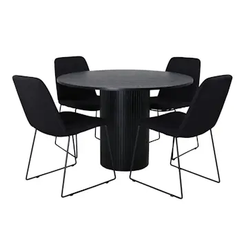 Matgrupp Venture Home Bianca Rund med 4 Muscot Stolar