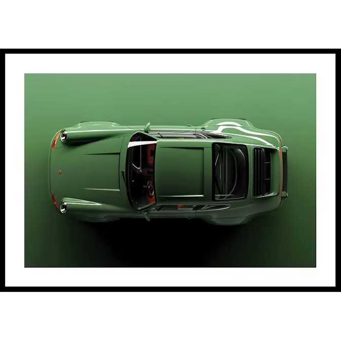 Poster Gallerix Retro Porsche 911 Green