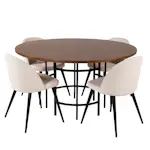 Matgrupp furniture/fashion Copenhagen med 4 Valentina Manchester Stolar