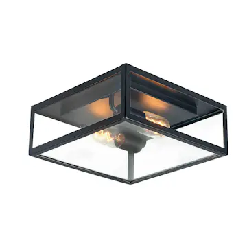 Taklampa Norlys Lofoten 2L Svart Utebelysning Stål