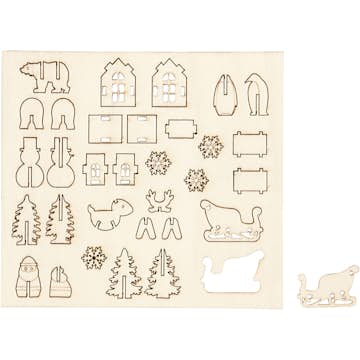 Träfigurer Creativ Company Sätt-Ihop-Själv Jul 1 Förp