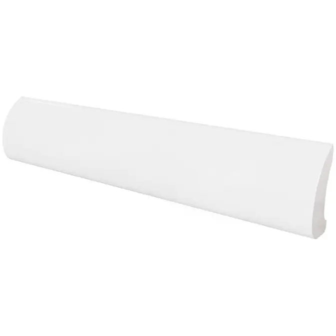 Kakeldekor Konradssons Evolution Bullnose Vit Blank 3x15 cm