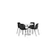 Matgrupp Venture Home Hamden Ø80 cm med 4 Baltimore stolar