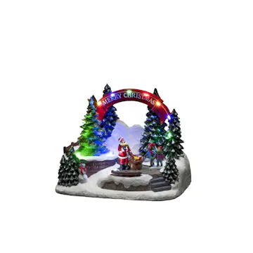 Julby Gnosjö Konstsmide B/O Mekanisk LED Tomte & Barn