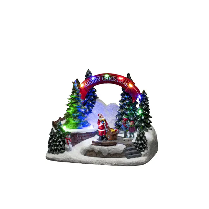 Julby Gnosjö Konstsmide B/O Mekanisk LED Tomte & Barn