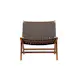 Loungestol Vind Rike Fåtölj i Brun Konstläder & Teak