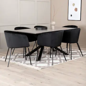 Matgrupp Venture Home Piata med 6 Bergen Stolar