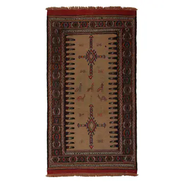 Persisk Nålmatta Arkiio Quchan Kelim Exklusiv 100x183