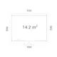 Stuga Palmako Lisandra 14,9 m² (inv. 14,2 m² )