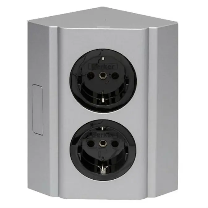 Kopplingsbox Beslag Design Dubbelt eluttag