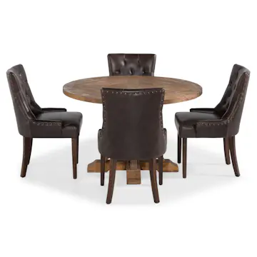 Matgrupp Bloomington Lyon Runt Matbord 120 cm Alm med 4 Tuva Matstol