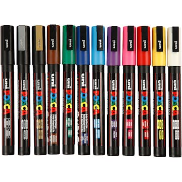 Märkpenna Creativ Company Posca Mixade Färger Nr. Pc-3M, Spets 0,9-1,3 mm 12 St/1 Förp