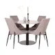 Matgrupp Venture Home Roxanna med 4 Laura Stolar Grå