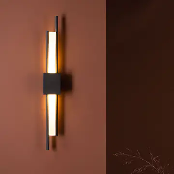 Inomhus Vägglampa Venture Home Clermont Svart/Vit Järn & Akryl