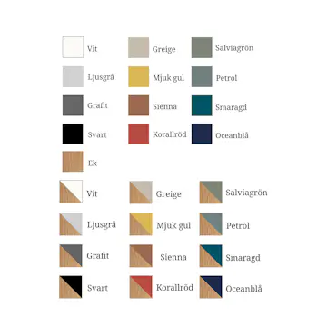 Färgtillval Swebad till Badrumsmöbler