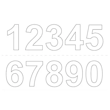 Självhäftande Siffror Habo 50 mm