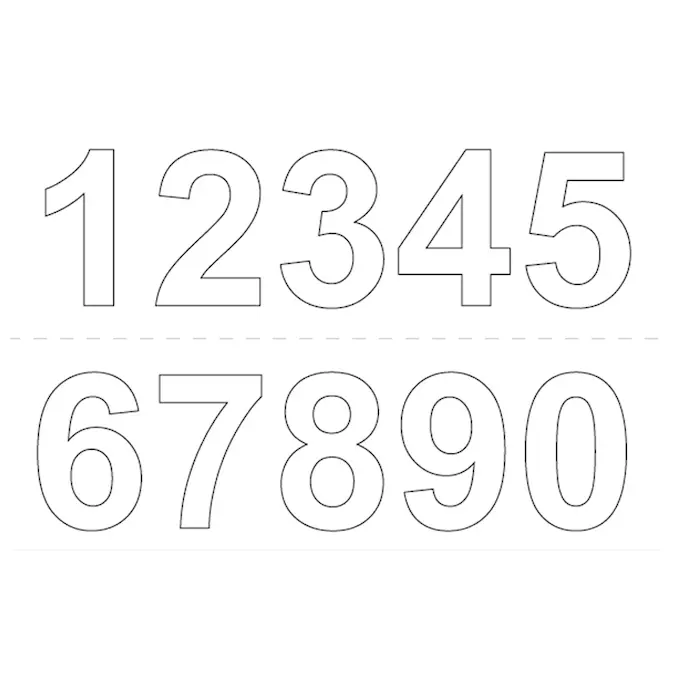 Självhäftande Siffror Habo 50 mm