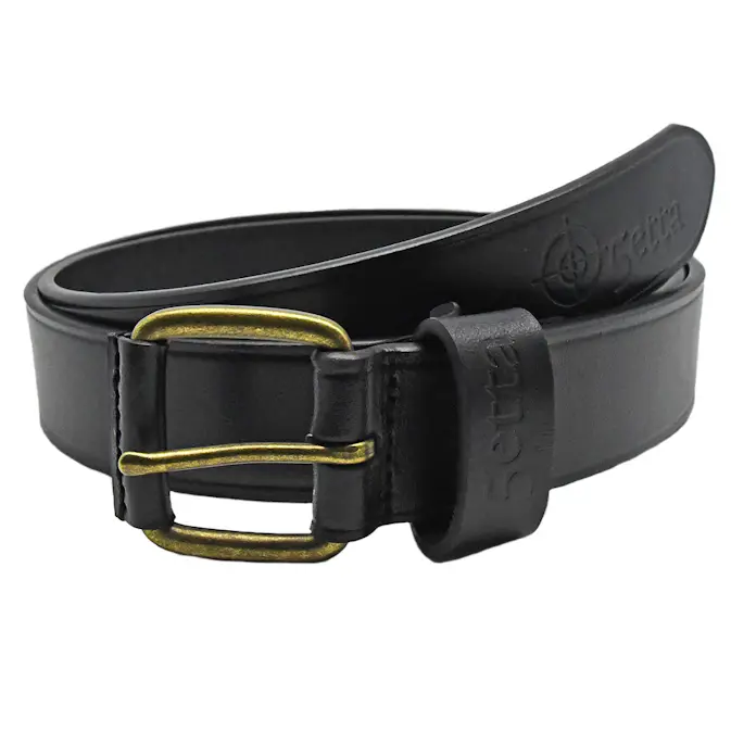 Läderbälte 5etta Svart 35 mm