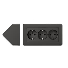 Hörnbox med 3-vägsuttag Schneider Electric Exxact Primo Utanpåliggande Jordat 16A IP21 Skruvanslutning