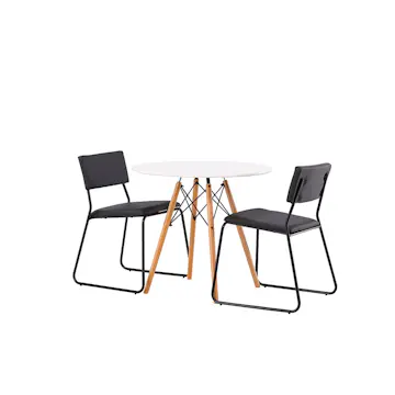 Matgrupp Venture Home Danburi Ø 60 cm med 2 Kenth Stolar