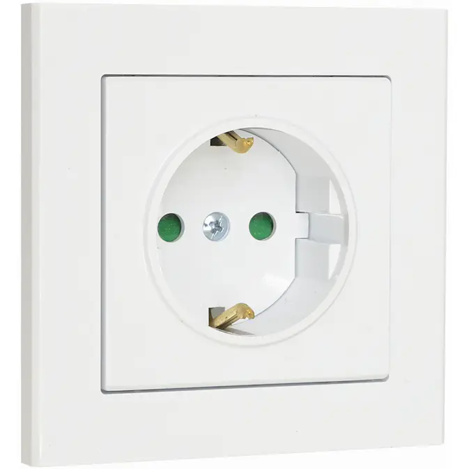 Vägguttag Malmbergs Optima 1-V Mj med Skruvanslutning