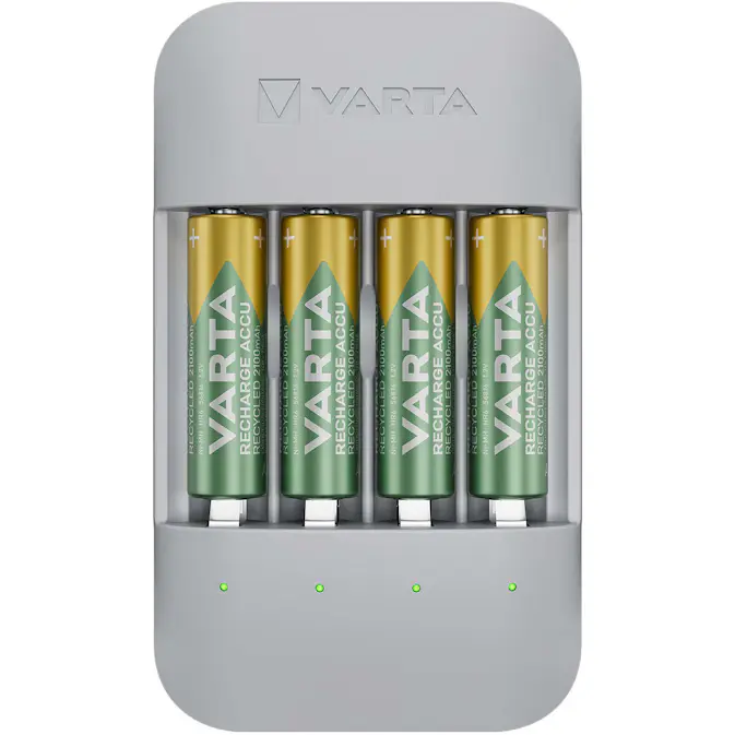 Batterikit Varta Eco Charger Pro Recycled Inkl. 4x AA 2100 mAh