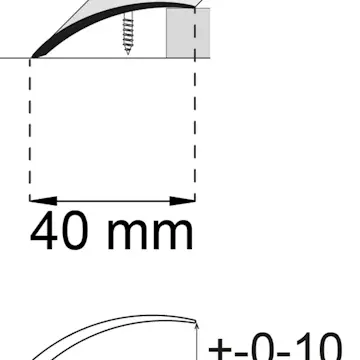Nivålist Habo A78 Mattsvart 40 mm