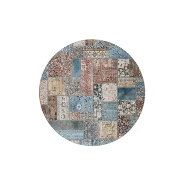 Flatvävd KM Carpets Tarfaya Patch Rund