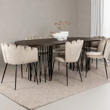 Matgrupp furniture/fashion Stone med 4 Limhamn Light Stolar och 2 Limhamn Stolar