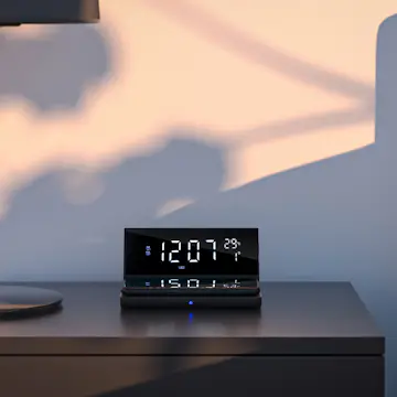 Laddare Audix Trådlös med Väckarklocka & Temperatur