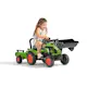 Trampbil Falk Frontlastare Claas med Vagn för Barn Grön