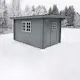 Friggebod Baseco Gauto Förgård 10 m² Timrad Stuga med Pulpettak